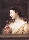 Guido Reni Wall Art - Girl with a Rose